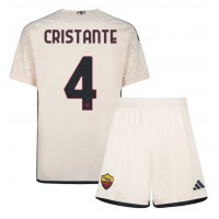 Camisa de time de futebol AS Roma Bryan Cristante #4 Replicas 2º Equipamento Infantil 2023-24 Manga Curta (+ Calças curtas)